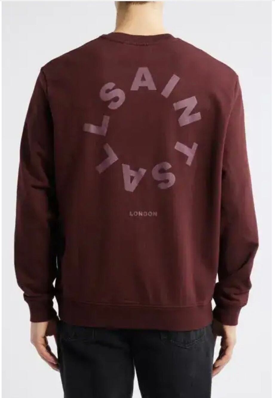 ALLSAINTS Tierra Cotton Graphic Sweatshirt - Mars Red XL NEW